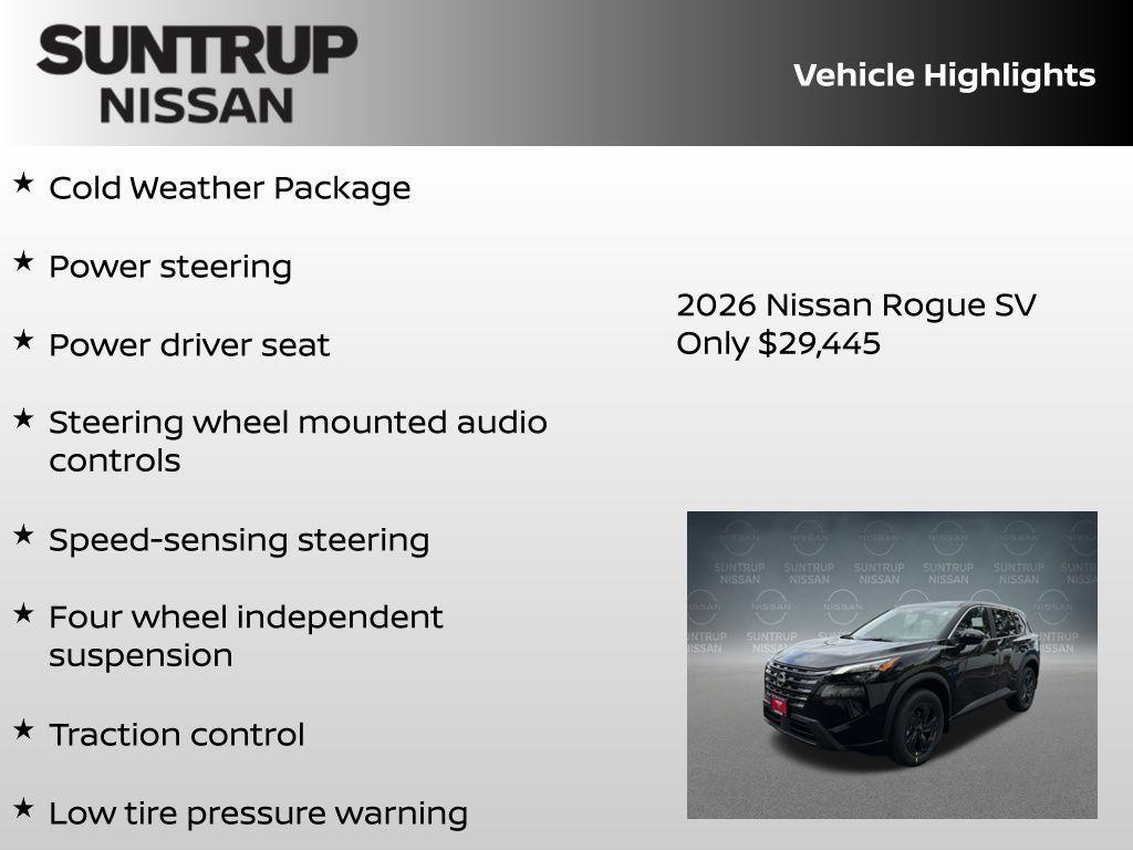 new 2026 Nissan Rogue car, priced at $29,445