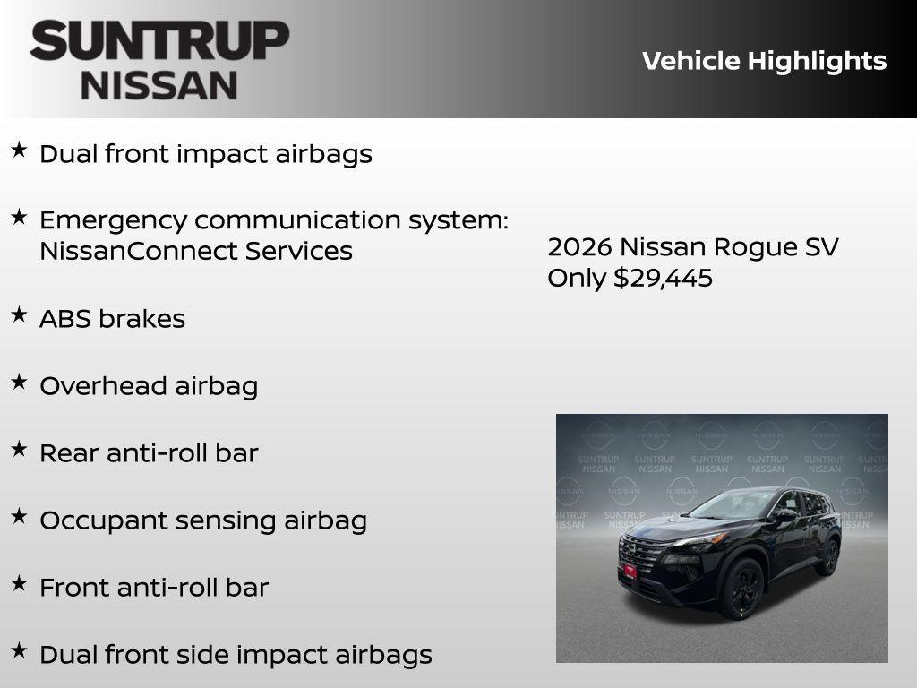 new 2026 Nissan Rogue car, priced at $29,445