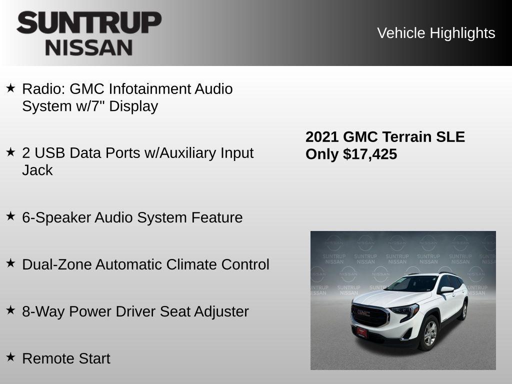 used 2021 GMC Terrain car, priced at $17,425
