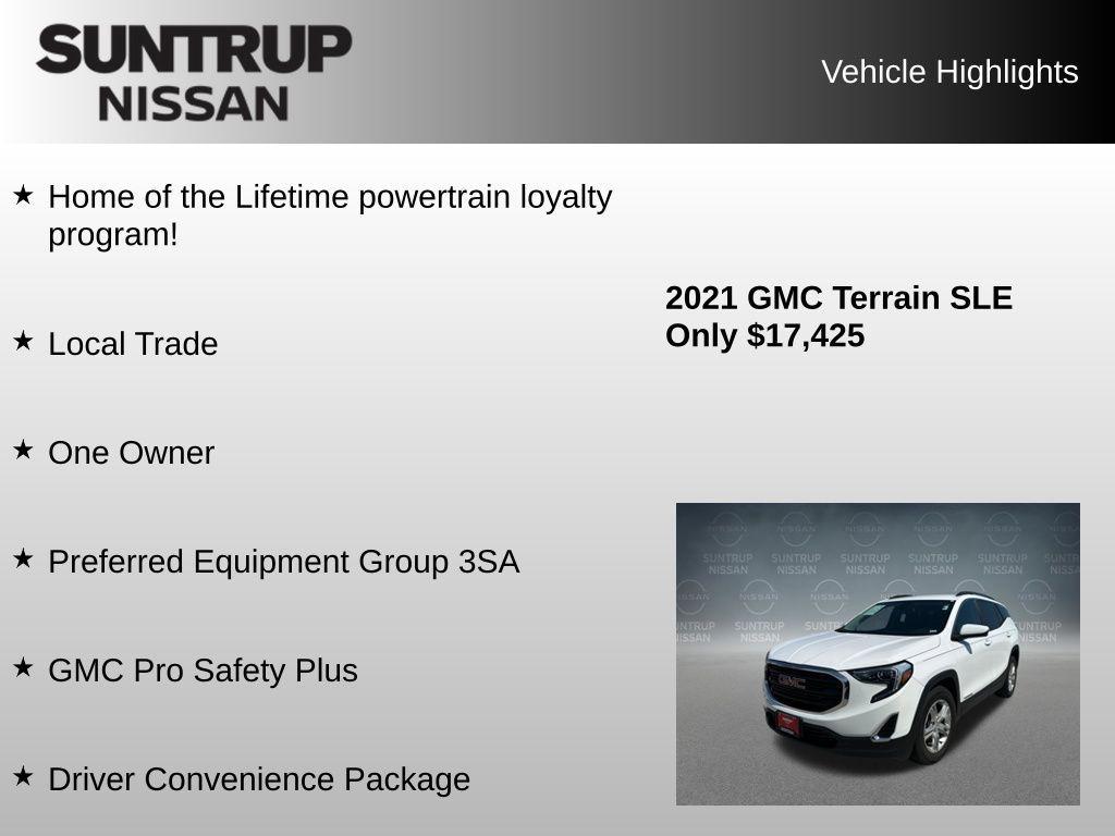 used 2021 GMC Terrain car, priced at $17,425