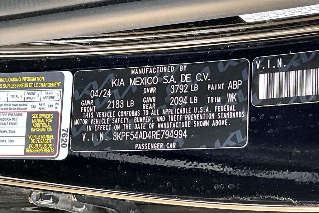 used 2024 Kia Forte car, priced at $22,289