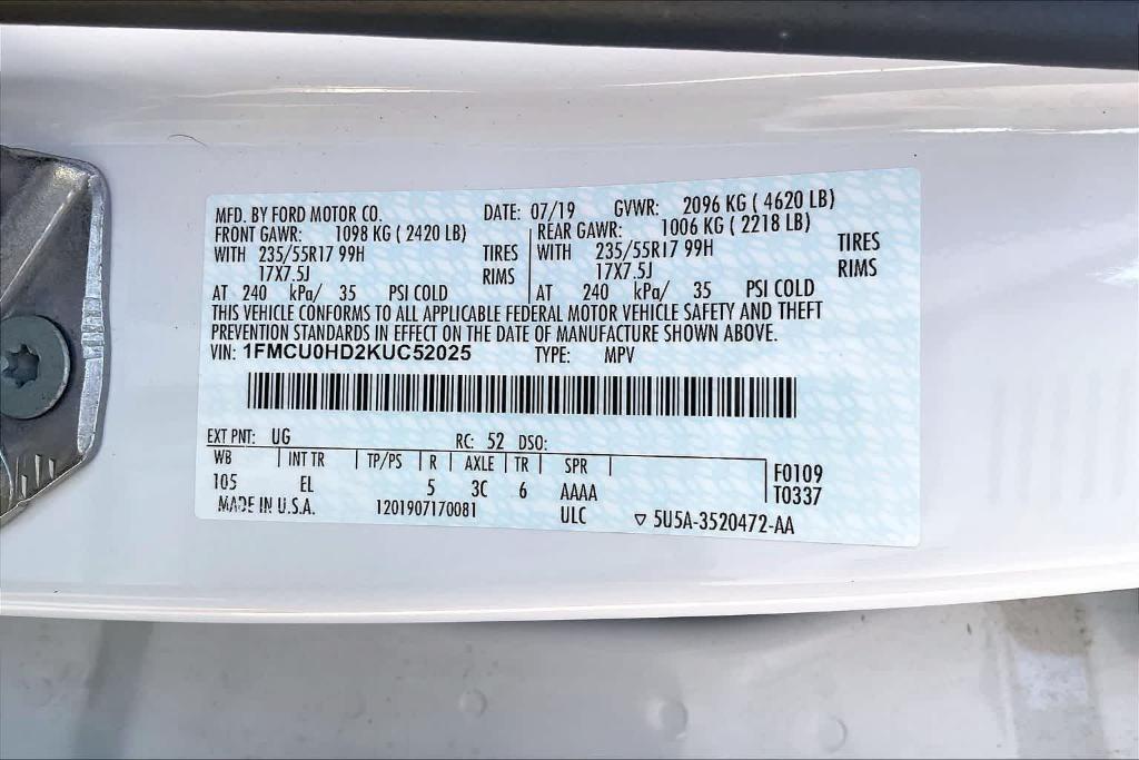 used 2019 Ford Escape car, priced at $11,088