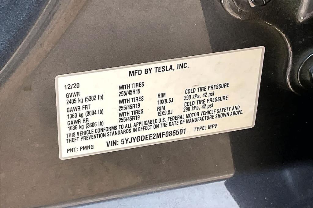 used 2021 Tesla Model Y car, priced at $25,652
