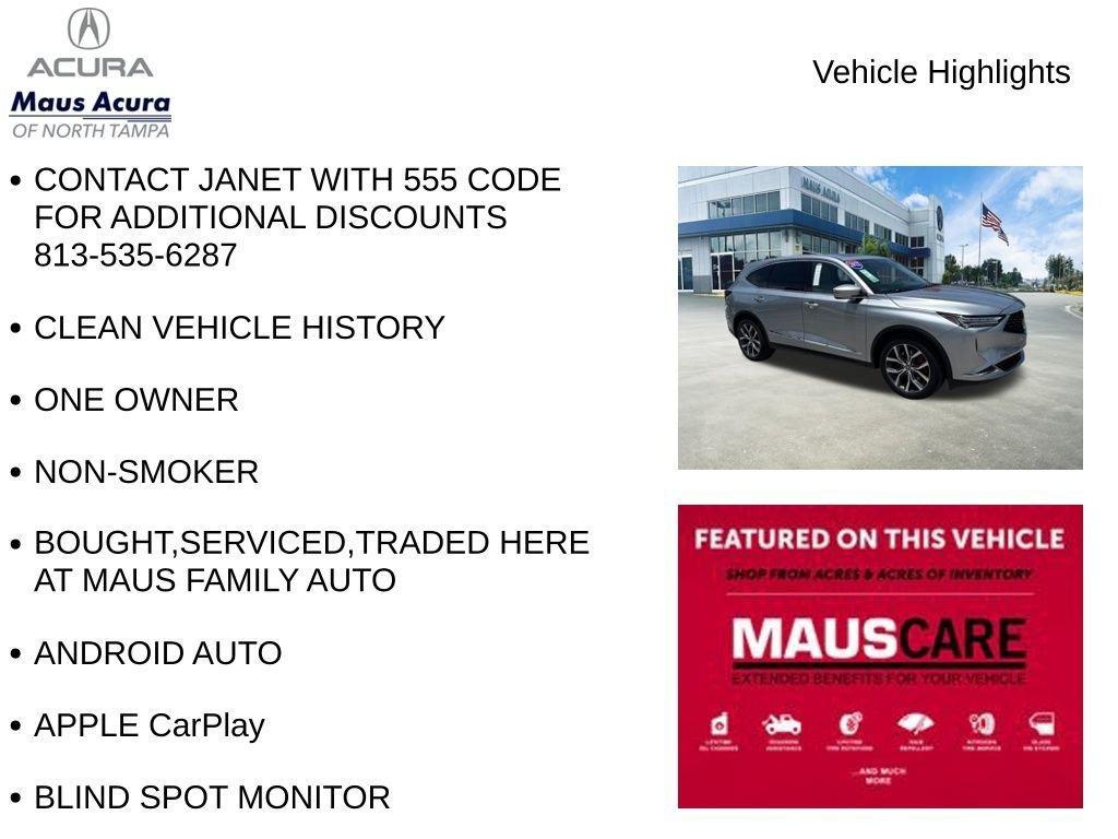 used 2023 Acura MDX car, priced at $40,168