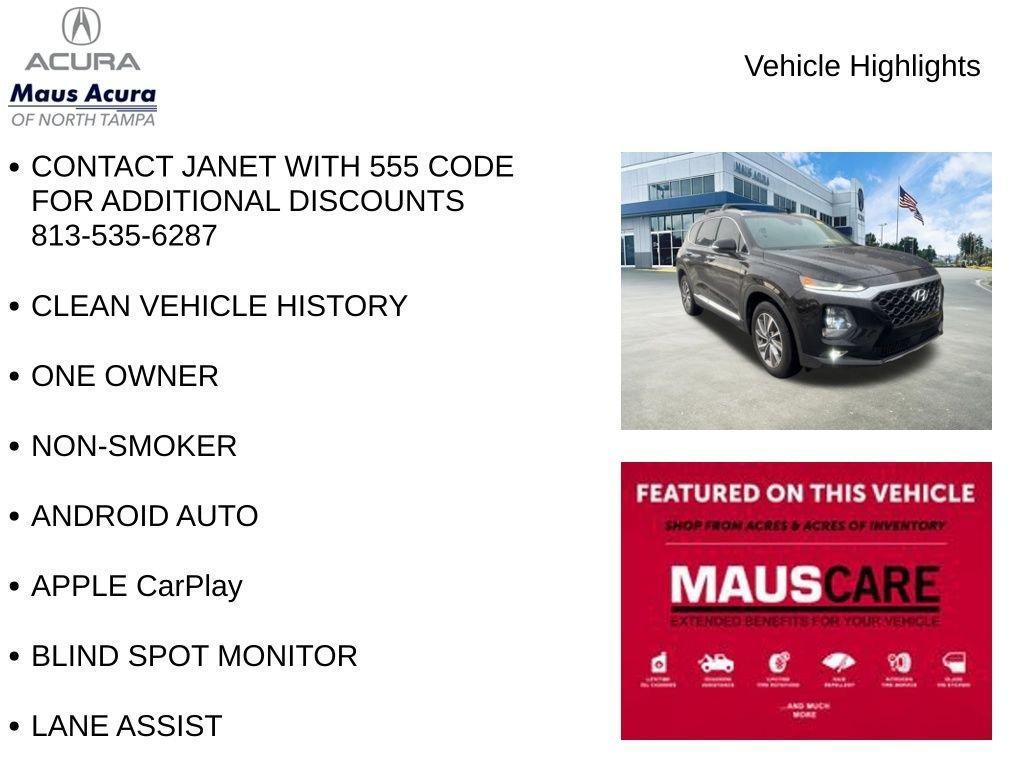 used 2020 Hyundai Santa Fe car, priced at $18,334
