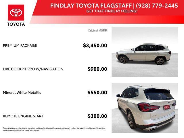 used 2022 BMW X3 car, priced at $28,346