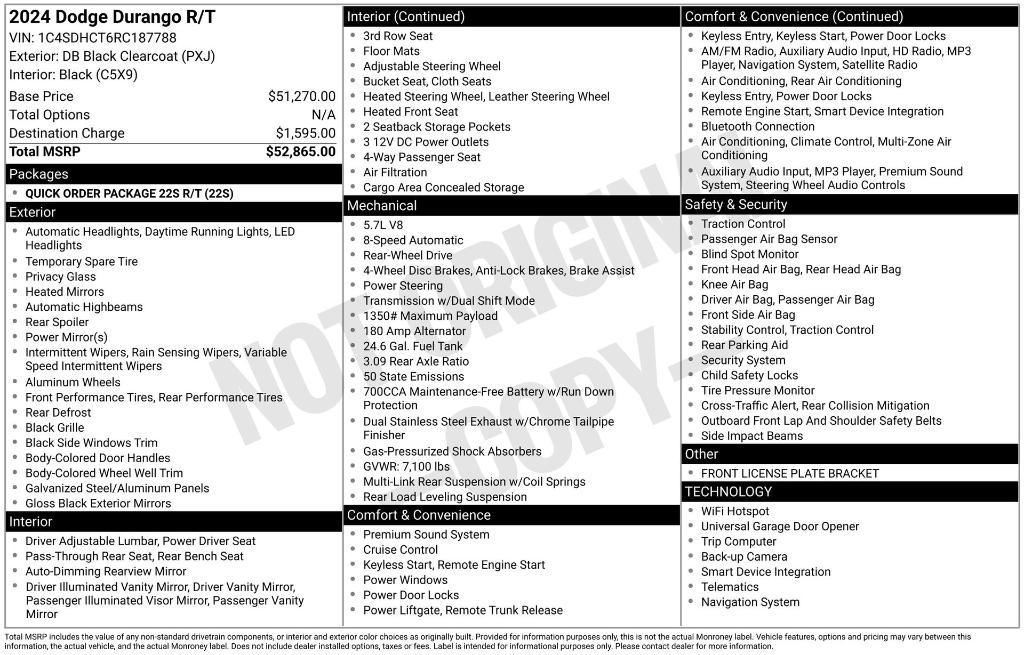 used 2024 Dodge Durango car, priced at $32,448