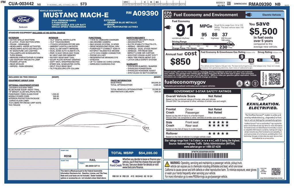 used 2024 Ford Mustang Mach-E car, priced at $32,000