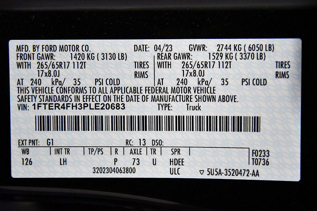 used 2023 Ford Ranger car, priced at $36,995