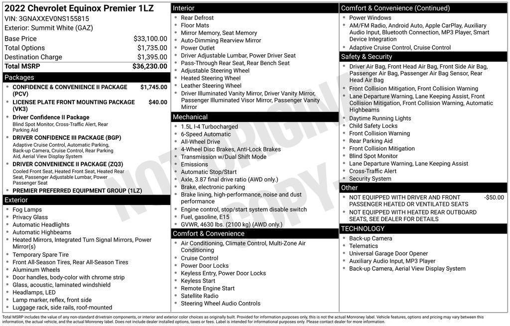 used 2022 Chevrolet Equinox car, priced at $22,000