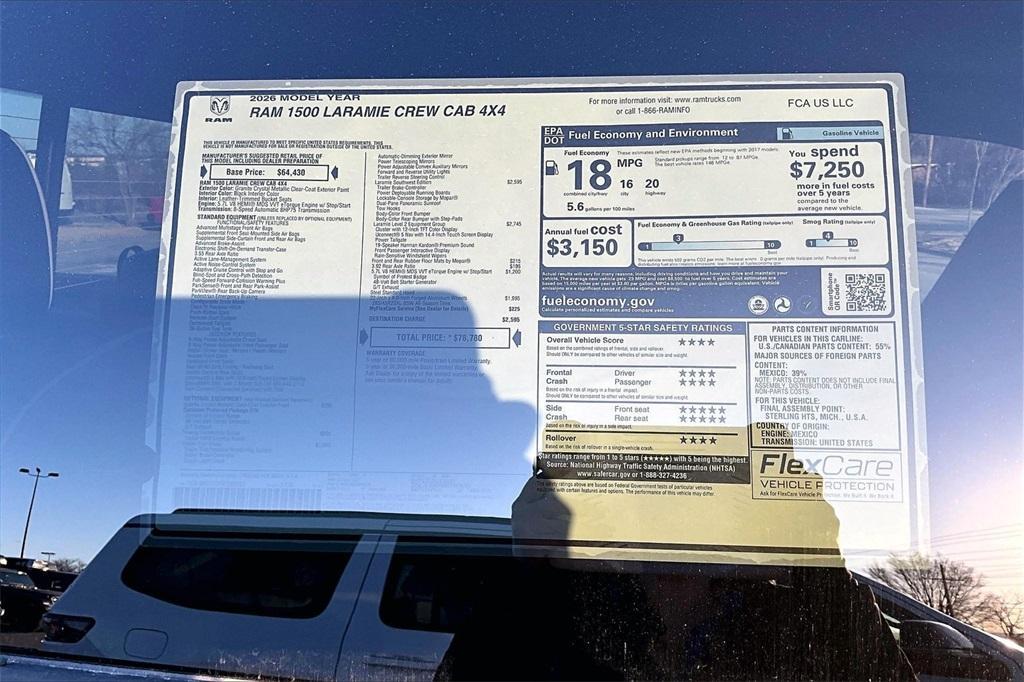 new 2026 Ram 1500 car, priced at $64,929