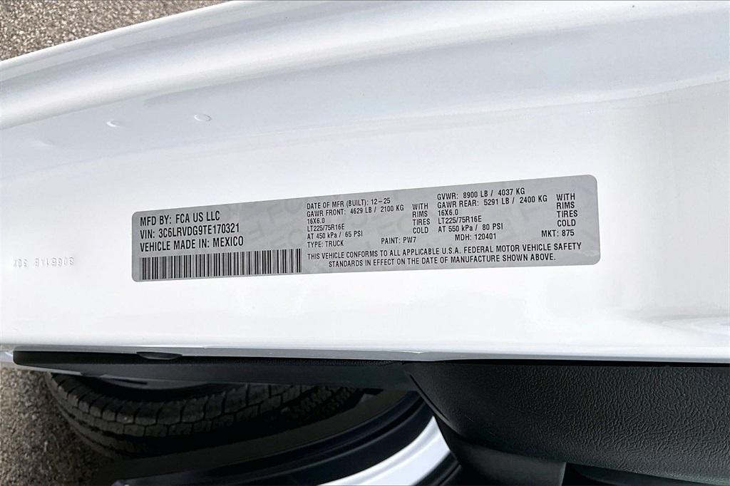 new 2026 Ram ProMaster 2500 car, priced at $46,706