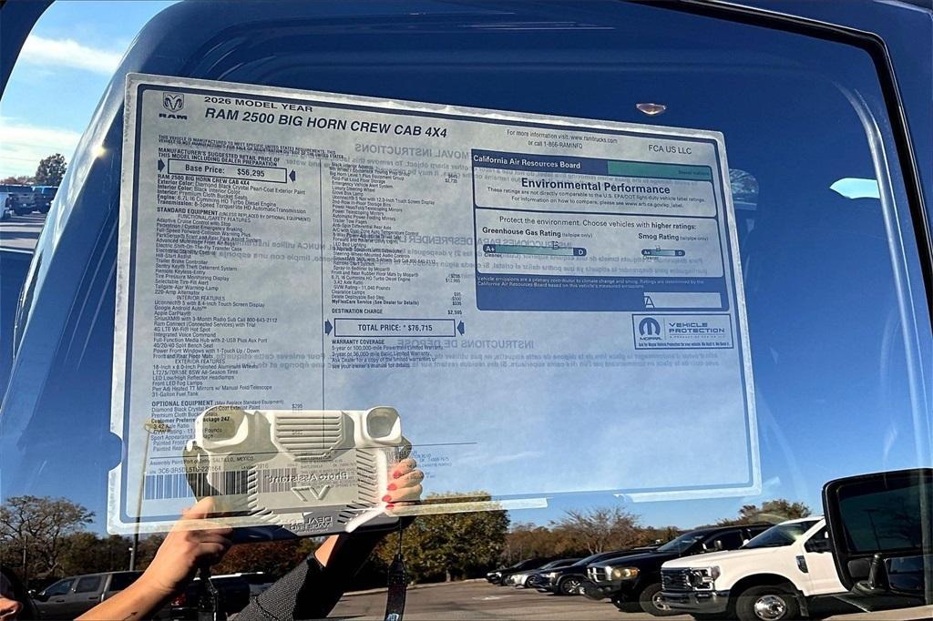 new 2026 Ram 2500 car, priced at $67,427