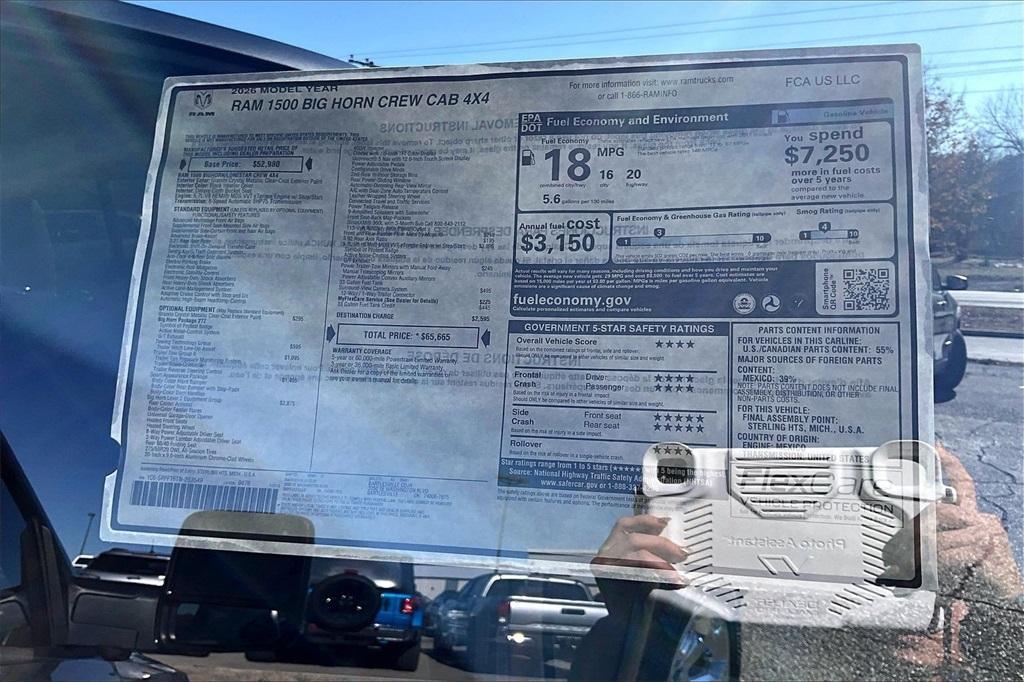 new 2026 Ram 1500 car, priced at $55,912