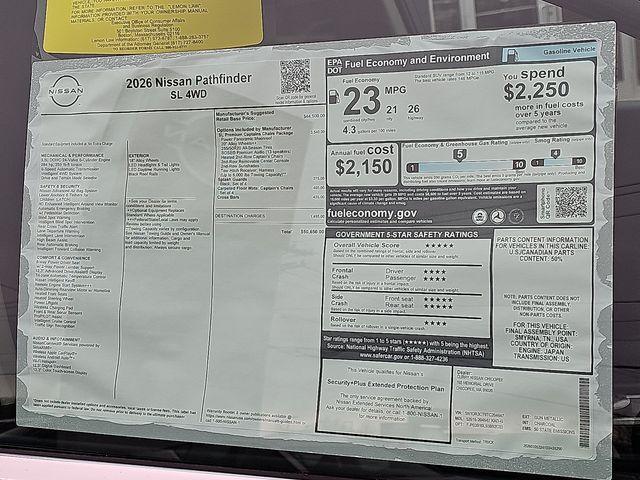 new 2026 Nissan Pathfinder car, priced at $45,223