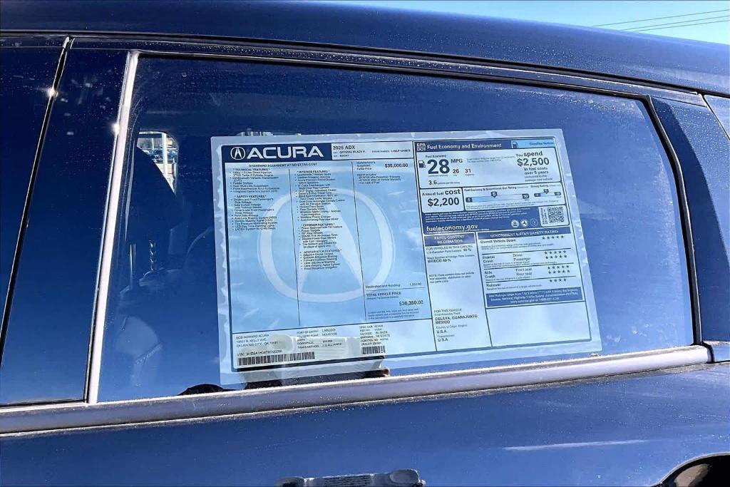 new 2026 Acura ADX car, priced at $36,350