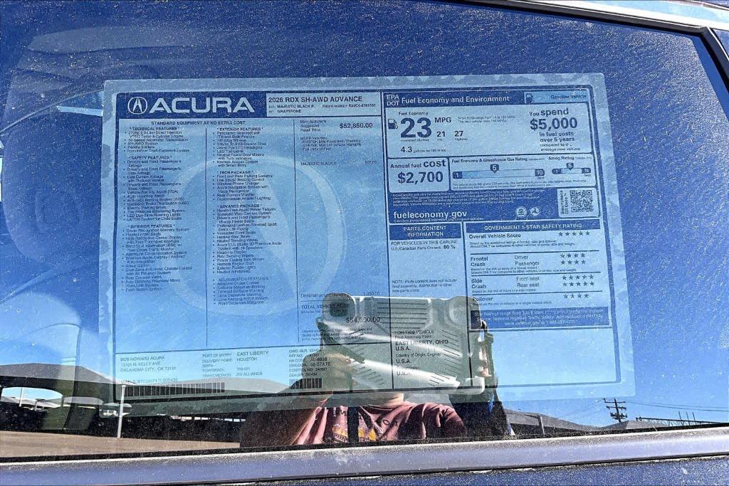 new 2026 Acura RDX car, priced at $54,800