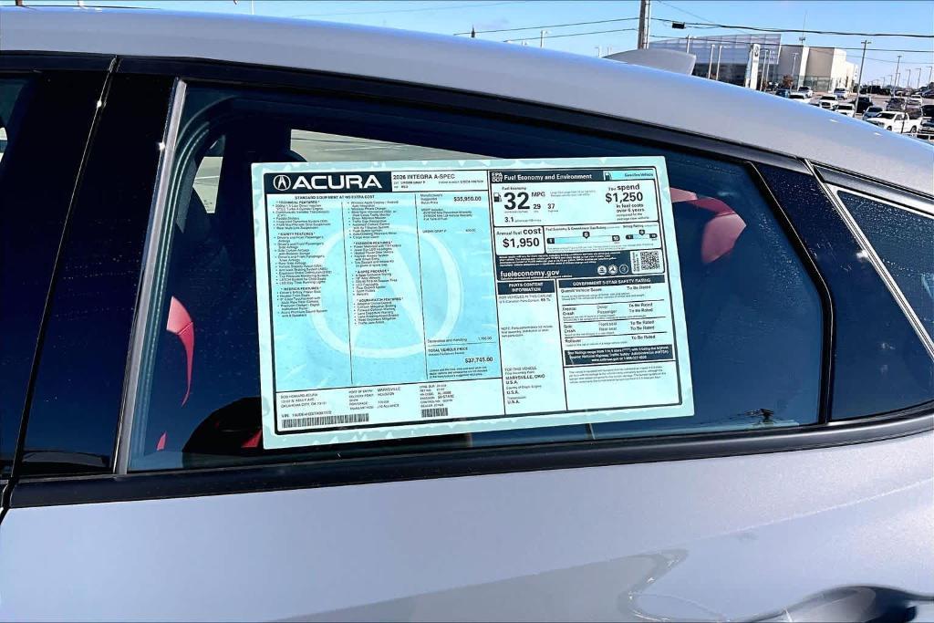 new 2026 Acura Integra car, priced at $37,745