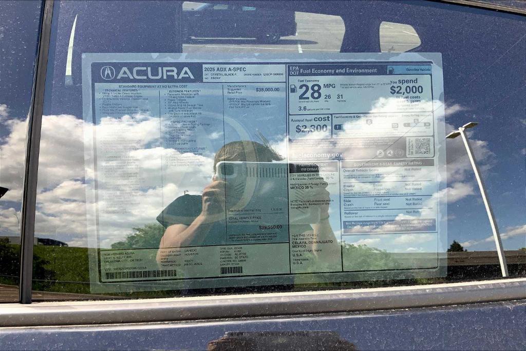 new 2025 Acura ADX car, priced at $39,350