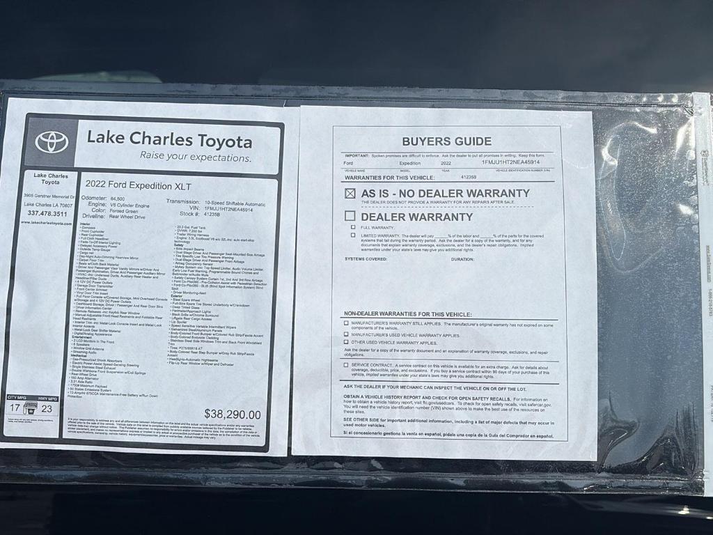 used 2022 Ford Expedition car, priced at $37,998