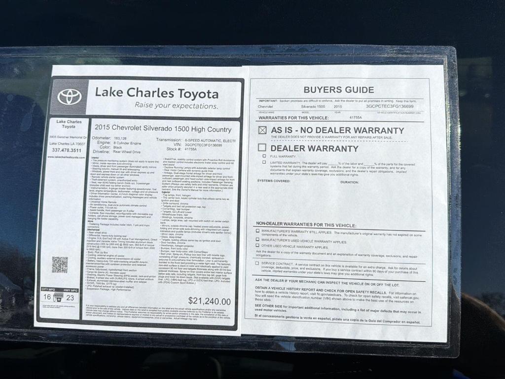 used 2015 Chevrolet Silverado 1500 car, priced at $19,899