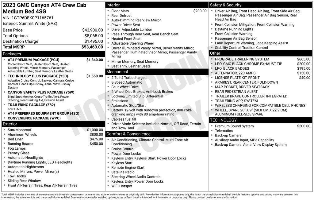 used 2023 GMC Canyon car, priced at $38,995