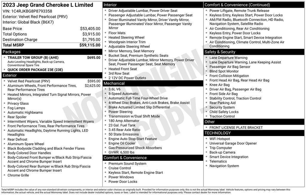 used 2023 Jeep Grand Cherokee L car