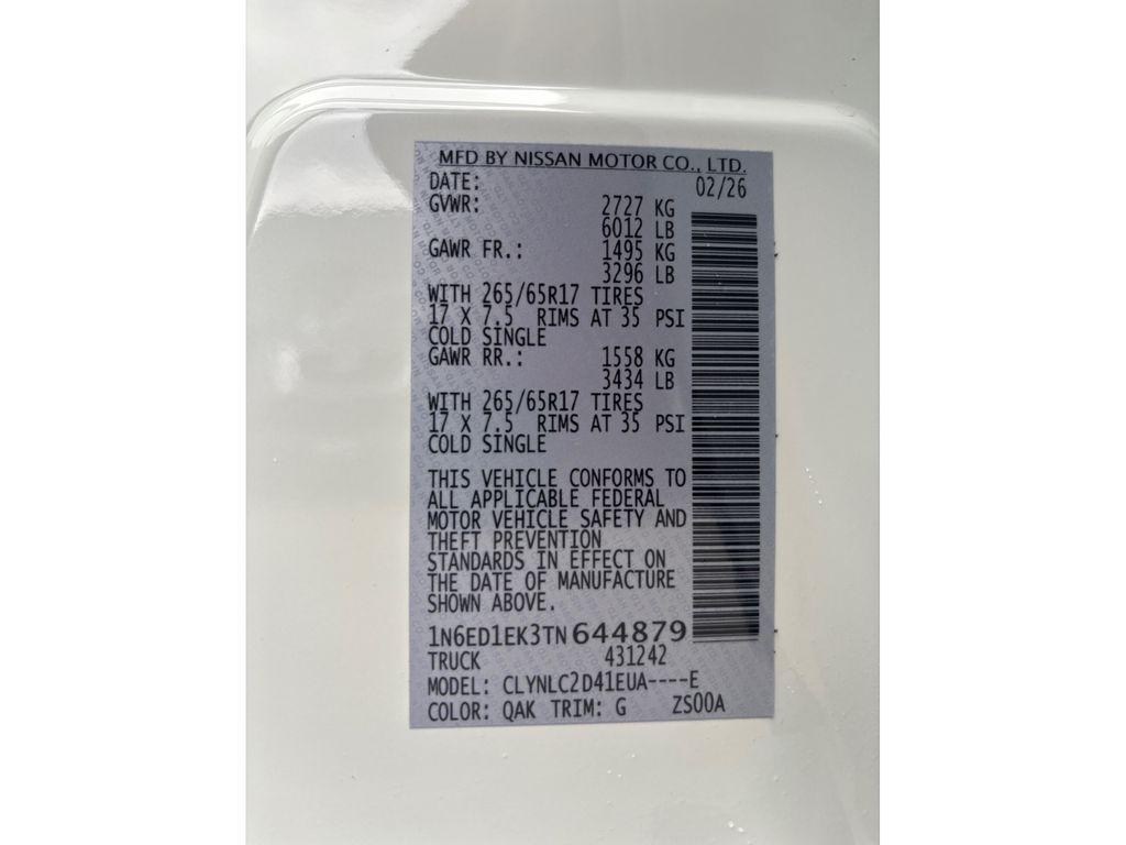 new 2026 Nissan Frontier car, priced at $39,835