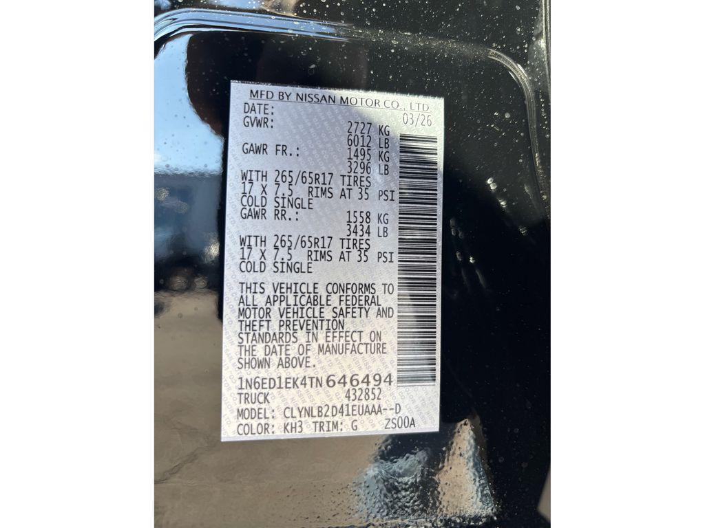 new 2026 Nissan Frontier car, priced at $43,342
