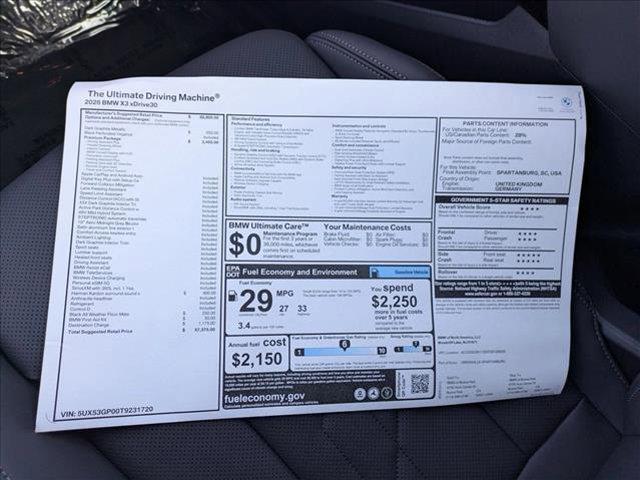 new 2026 BMW X3 car, priced at $57,375