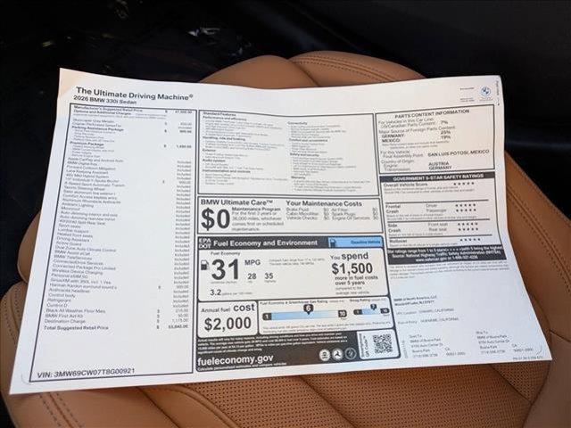 new 2026 BMW 330 car, priced at $53,840