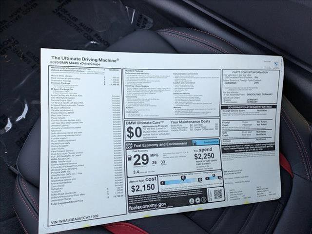 new 2026 BMW M440 car, priced at $73,790