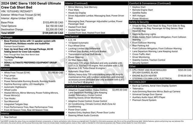 used 2024 GMC Sierra 1500 car, priced at $66,393