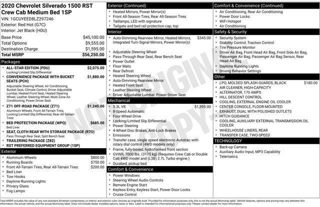 used 2020 Chevrolet Silverado 1500 car, priced at $35,593