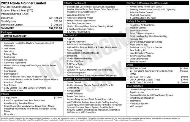 used 2023 Toyota 4Runner car, priced at $51,993