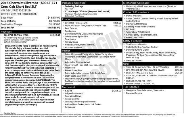 used 2016 Chevrolet Silverado 1500 car, priced at $21,493