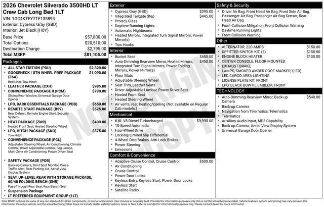 new 2026 Chevrolet Silverado 3500 car, priced at $75,120