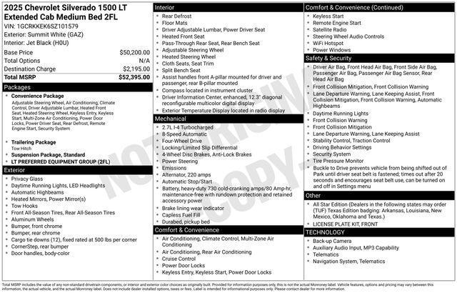 new 2025 Chevrolet Silverado 1500 car, priced at $42,195