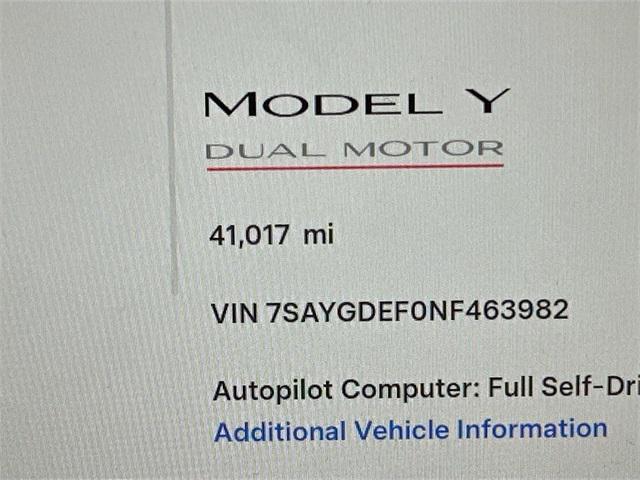 used 2022 Tesla Model Y car, priced at $29,500