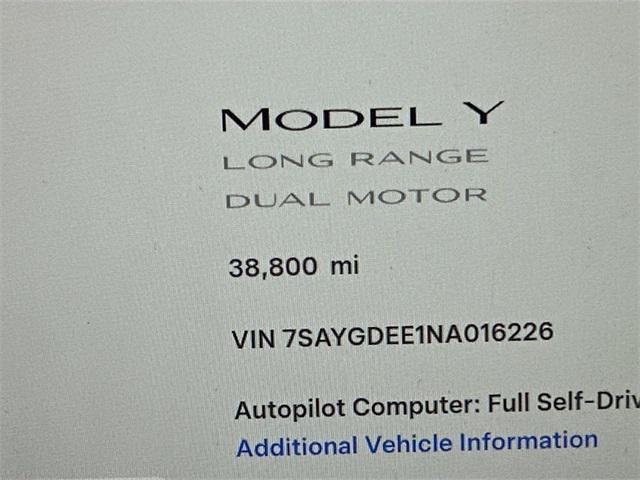 used 2022 Tesla Model Y car, priced at $30,500