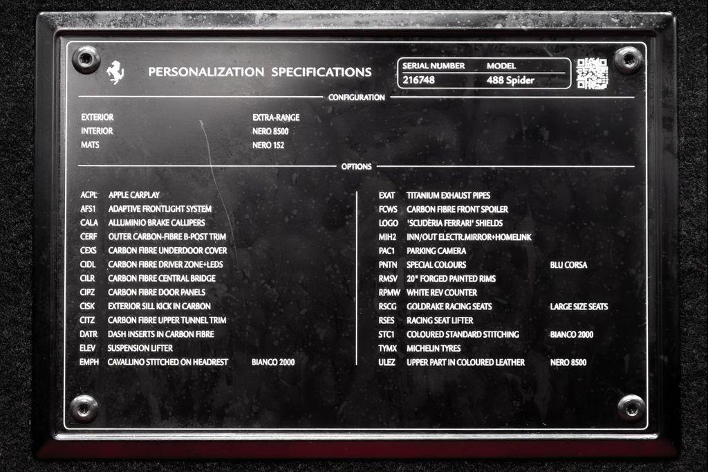 used 2016 Ferrari 488 Spider car, priced at $264,995