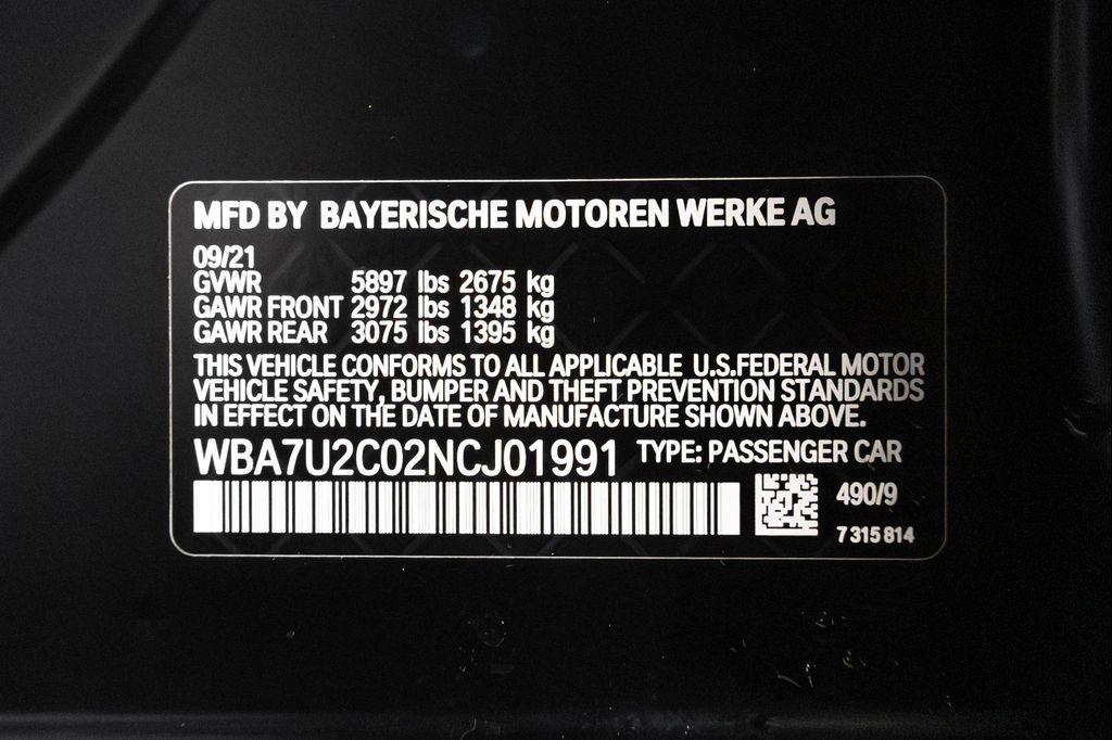 used 2022 BMW 750 car, priced at $59,995