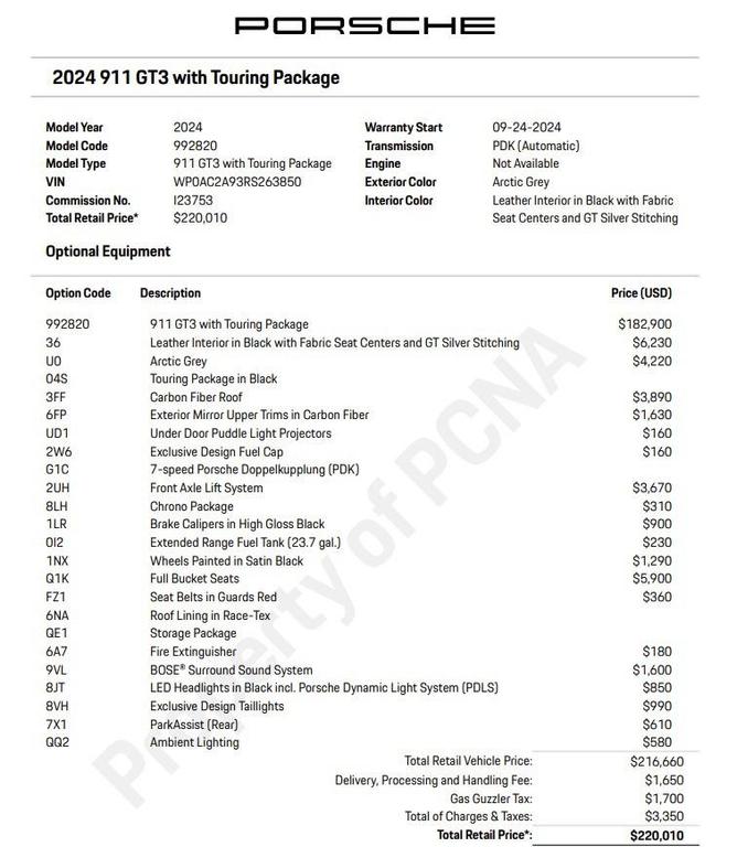 used 2024 Porsche 911 car, priced at $299,995