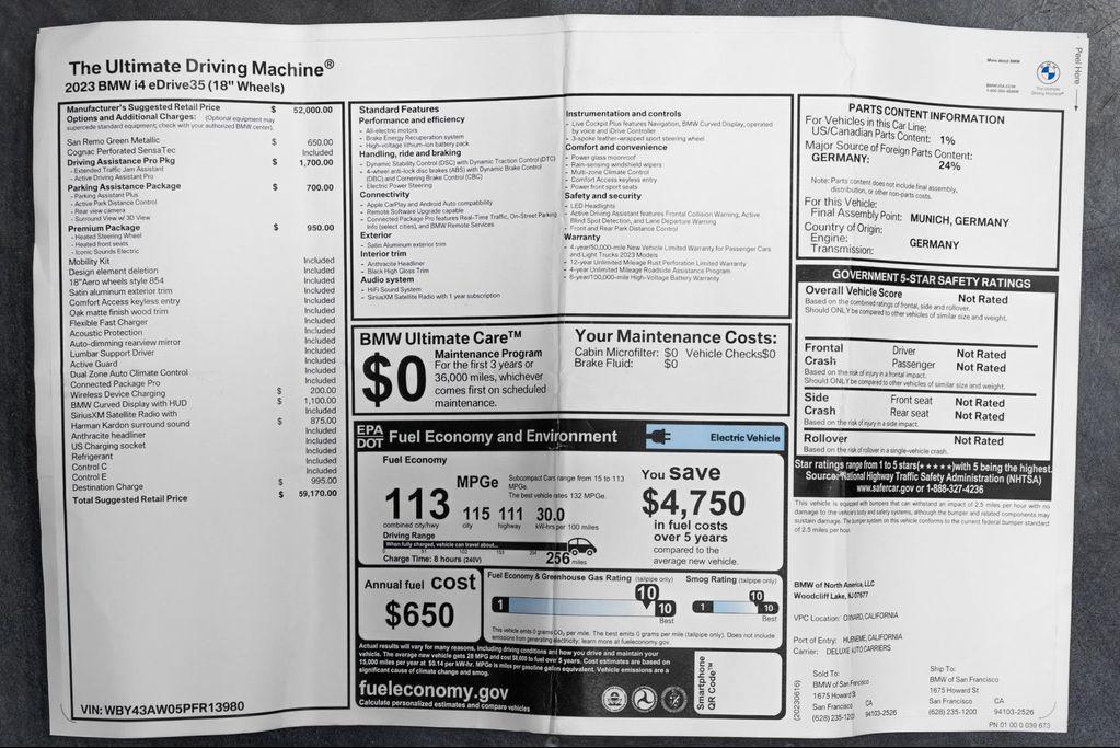 used 2023 BMW i4 Gran Coupe car, priced at $30,995