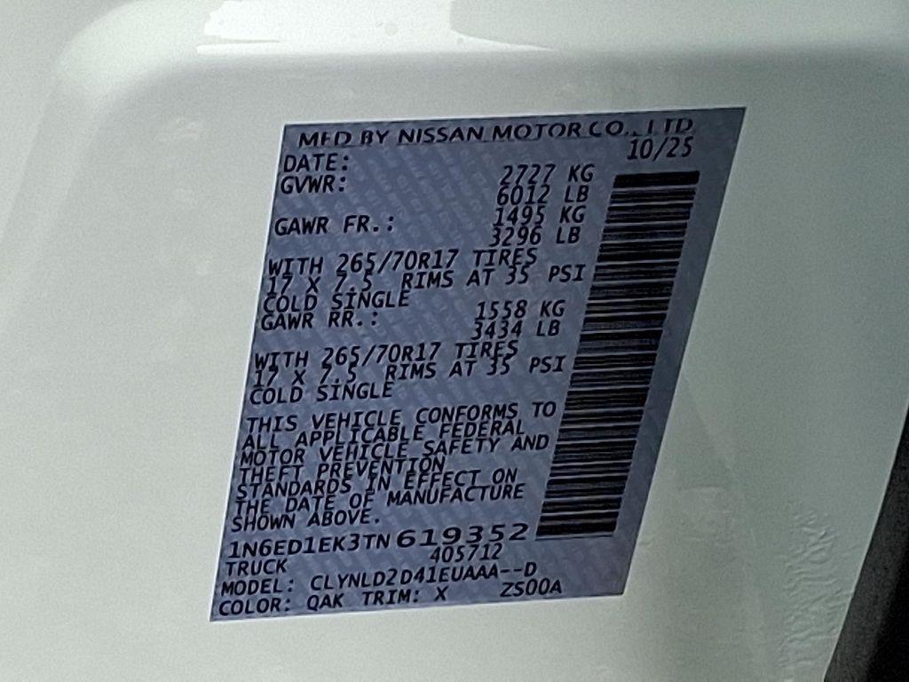 new 2026 Nissan Frontier car, priced at $42,460