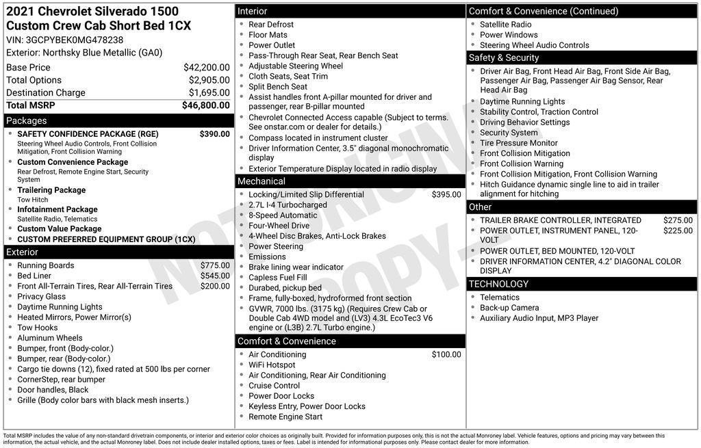 used 2021 Chevrolet Silverado 1500 car, priced at $28,222