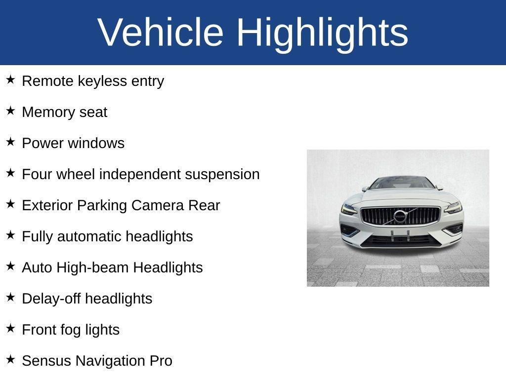 used 2021 Volvo S60 car, priced at $26,000