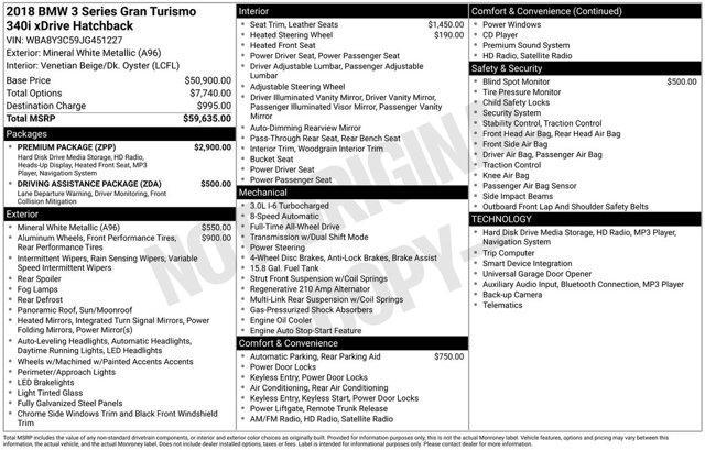 used 2018 BMW 340 Gran Turismo car, priced at $24,995