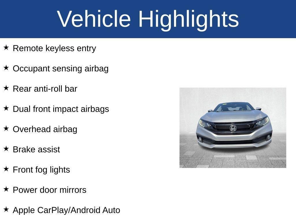 used 2020 Honda Civic car, priced at $16,991