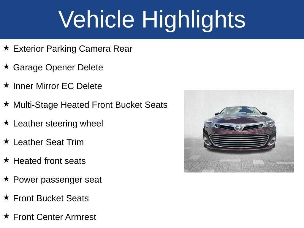 used 2015 Toyota Avalon car, priced at $19,800